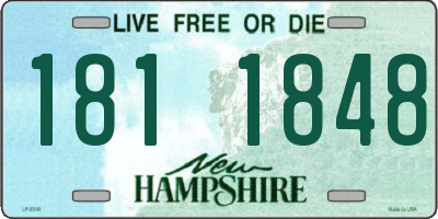 NH license plate 1811848
