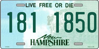 NH license plate 1811850