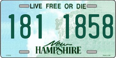 NH license plate 1811858