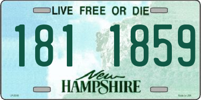 NH license plate 1811859