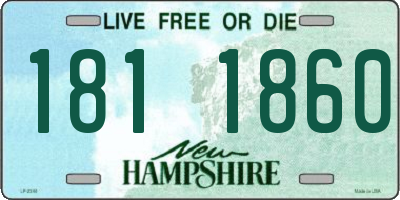 NH license plate 1811860