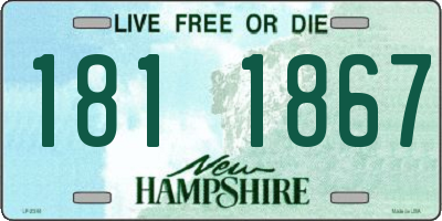 NH license plate 1811867
