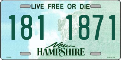 NH license plate 1811871