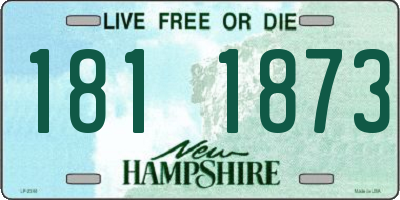 NH license plate 1811873