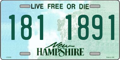 NH license plate 1811891