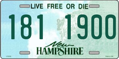 NH license plate 1811900