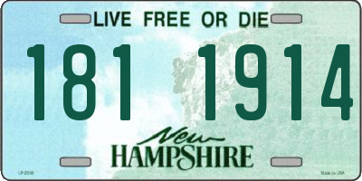 NH license plate 1811914