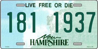 NH license plate 1811937