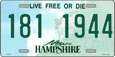NH license plate 1811944