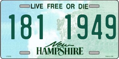 NH license plate 1811949