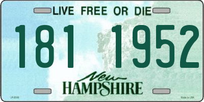 NH license plate 1811952