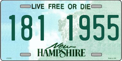 NH license plate 1811955