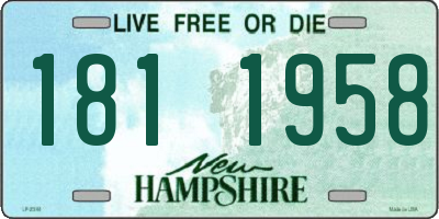 NH license plate 1811958
