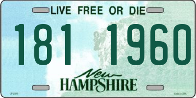 NH license plate 1811960
