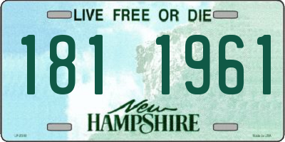 NH license plate 1811961