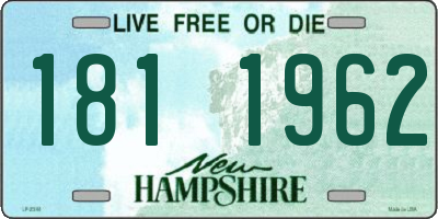 NH license plate 1811962