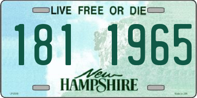NH license plate 1811965