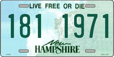 NH license plate 1811971