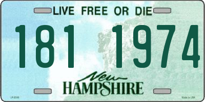 NH license plate 1811974