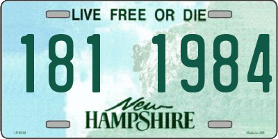 NH license plate 1811984