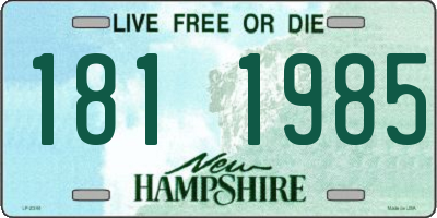 NH license plate 1811985