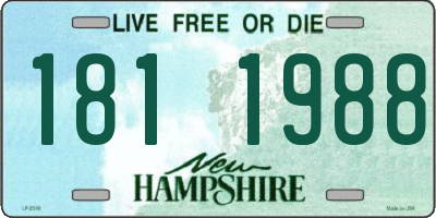 NH license plate 1811988