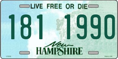 NH license plate 1811990