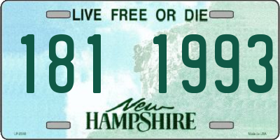 NH license plate 1811993