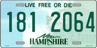 NH license plate 1812064