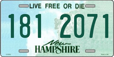NH license plate 1812071