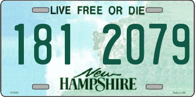 NH license plate 1812079