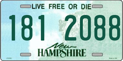 NH license plate 1812088