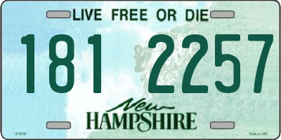NH license plate 1812257