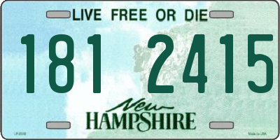 NH license plate 1812415