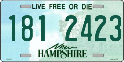 NH license plate 1812423