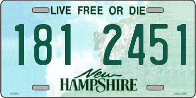 NH license plate 1812451