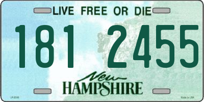NH license plate 1812455