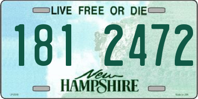 NH license plate 1812472