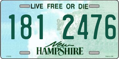 NH license plate 1812476