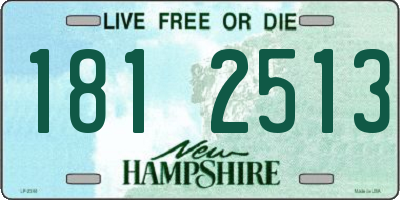 NH license plate 1812513