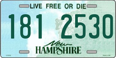 NH license plate 1812530