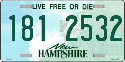 NH license plate 1812532