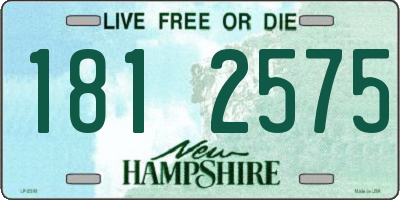 NH license plate 1812575
