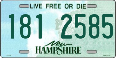 NH license plate 1812585