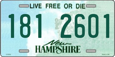NH license plate 1812601