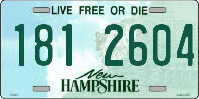 NH license plate 1812604