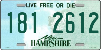 NH license plate 1812612