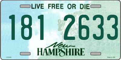 NH license plate 1812633