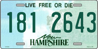 NH license plate 1812643