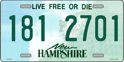 NH license plate 1812701